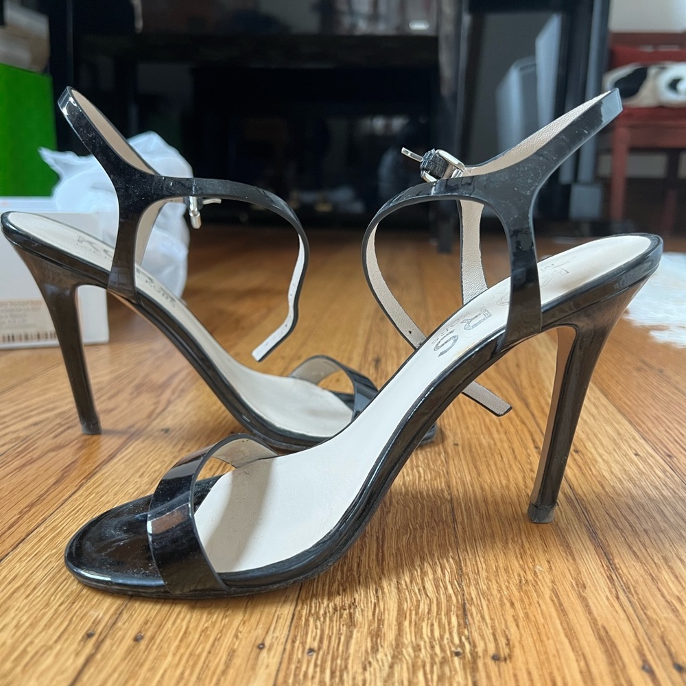 Michael Kors Woman's Mikaela Black Patent Slingback Heels, Size: 6.5 M